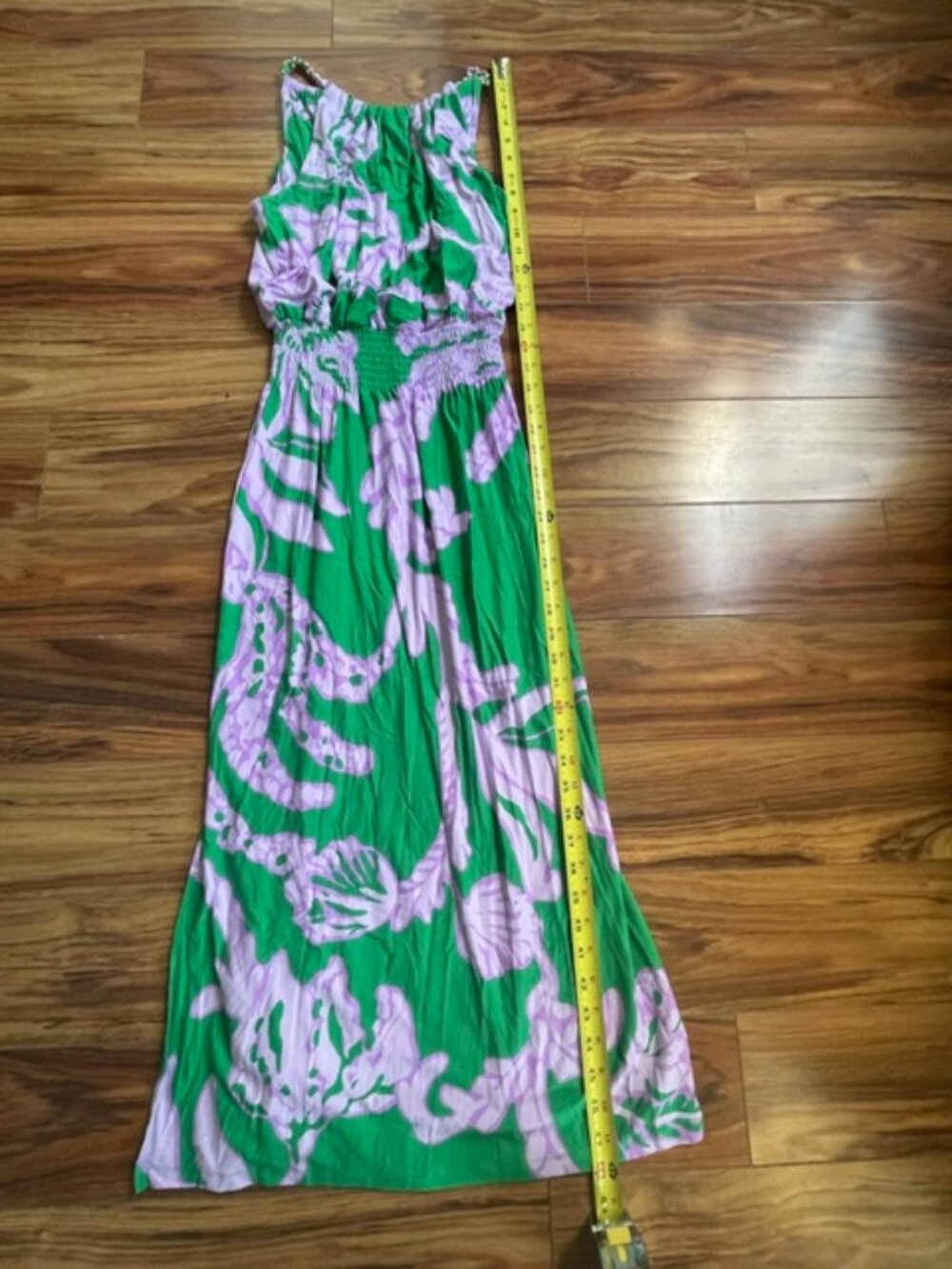 Lilly Pulitzer Women's Floral Maxi Dress, Green White, Size S - Picture 5 of 6